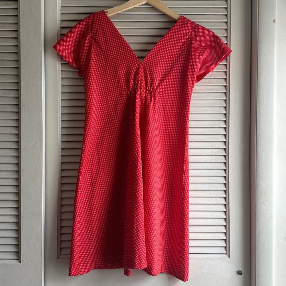 Vintage Handmade Polka Dot Empire Waist Mini Dress